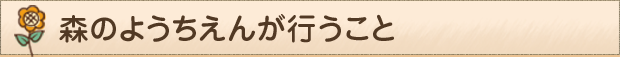 森のようちえんが行うこと